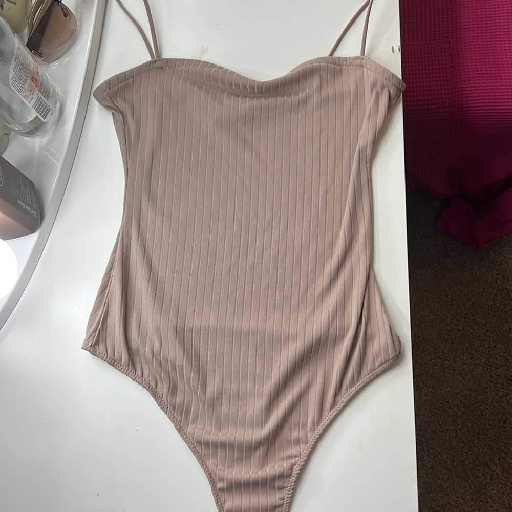 Rue 21 nude body suit, size small